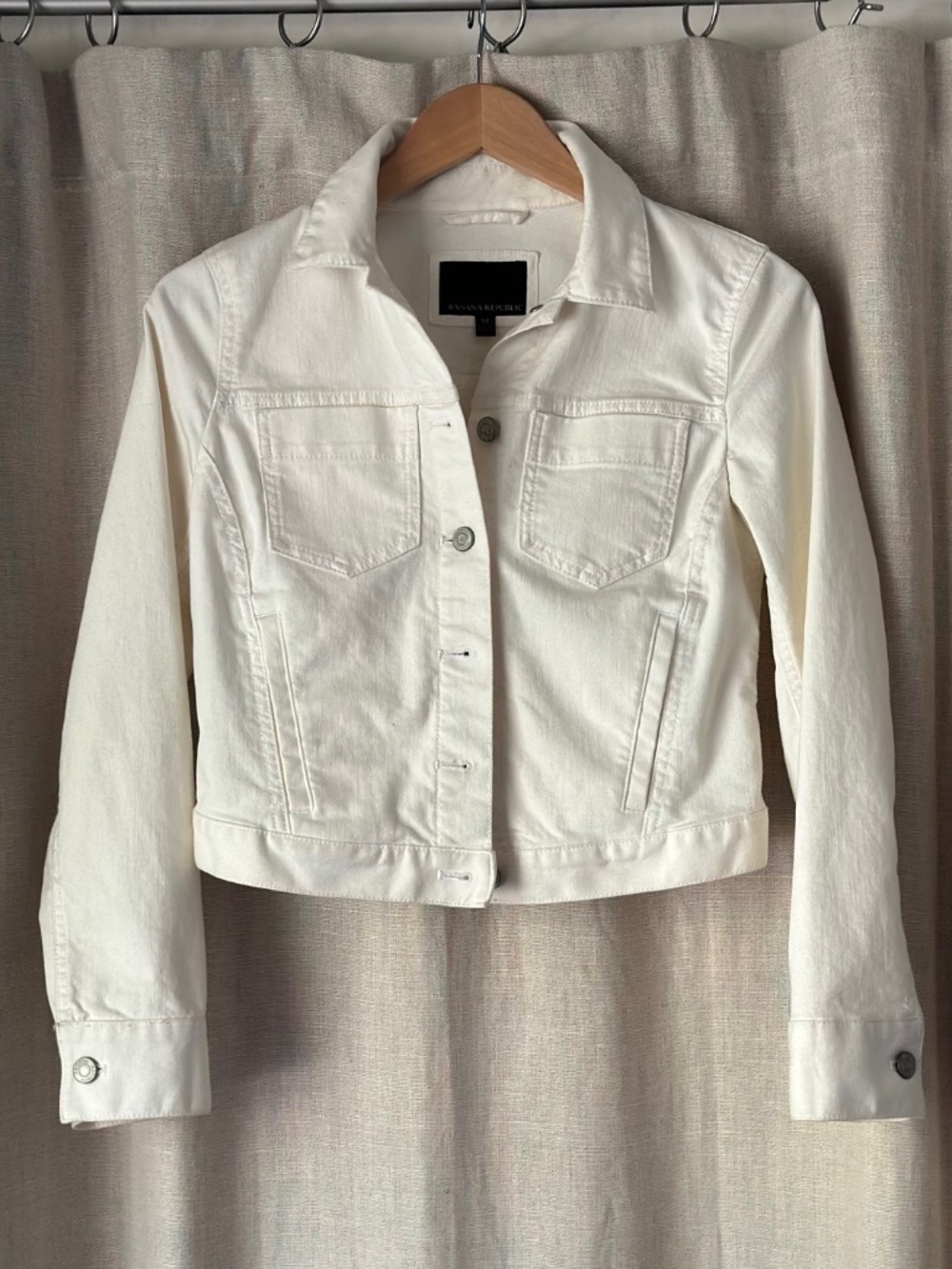 Banana Republic White Denim Jean Jacket